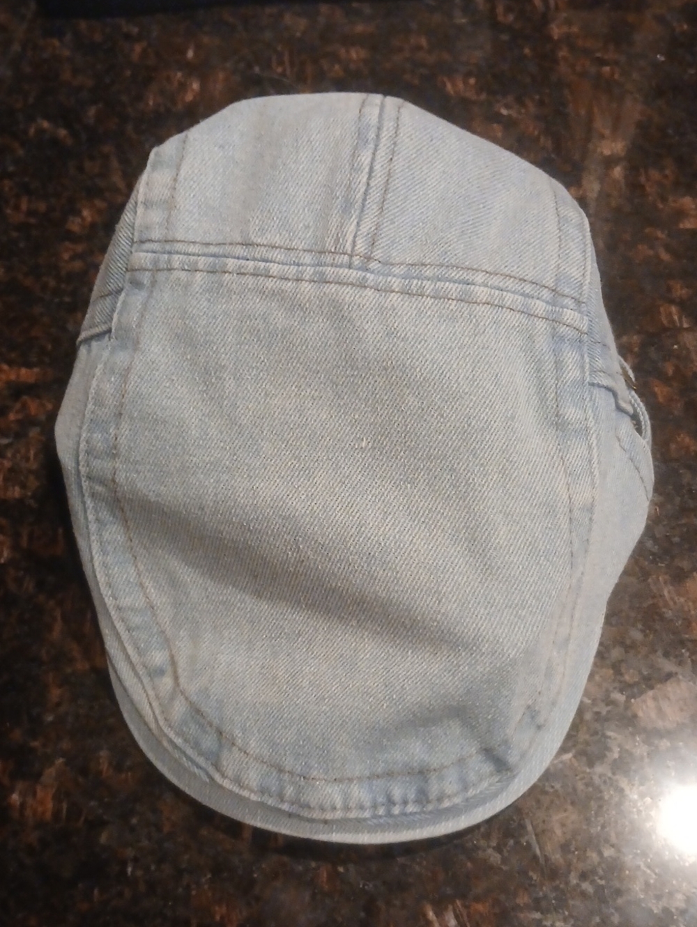 Light Blue Men’s Denim Womens Denim Beret Hat Vintage Washed Cotton News Cap